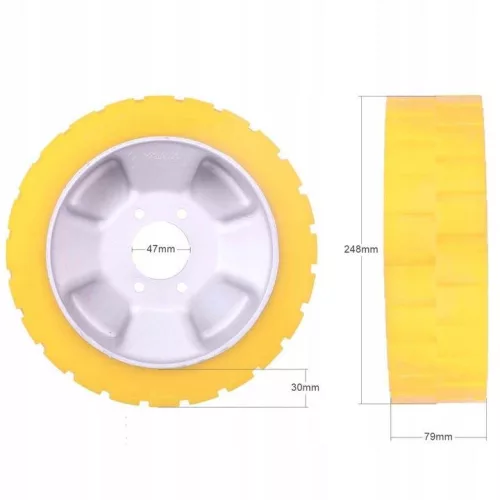 Eredeti HAKO Kerék Hakomatic és Scrubmaster Gépekhez, 248x79 mm