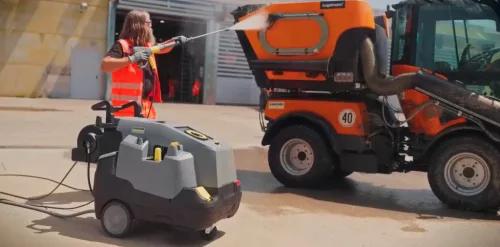 Karcher HDS 7/16 CXA professzionális melegvizes magasnyomású mosó automata tömlődobbal