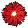 REDWORK Klasszikus Piros Poliészter Kesztyűk Fekete Durva Latex Bevonattal, 1 Pár 10-es méret