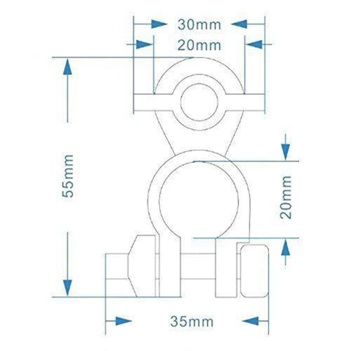 1 pár univerzális sárgaréz akkumulátor saru 500A (1 piros 1 fekete szorító anyával)