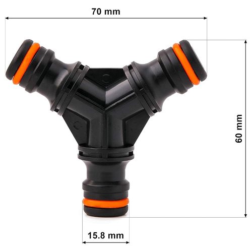 Y elosztó gyorscsatlakozó tömlőhöz