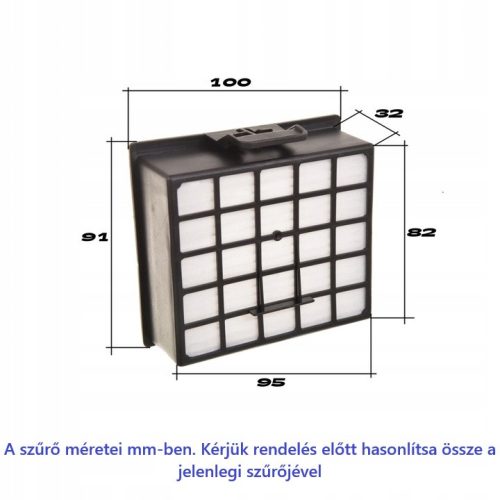 HEPA szűrő Bosch GL-30, SIEMENS Z4, Z3 porszívóhoz (VZ153HFB cikkszám kiváltására)