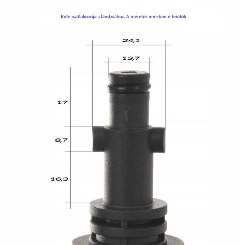 Eredeti Nilfisk kefe, puha sörtékkel magasnyomású mosókhoz 126411795 (Stihl RE sorozattal is kompatibilis)