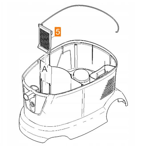 Szűrő Karcher Puzzi 8/1 C padló és kárpittisztító gépekhez (5.734-099.0)