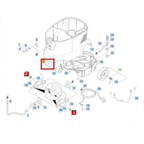 Karcher Puzzi 8/1 C, Pro 400 vezérlőpanel elektronika (4.682-103.0)