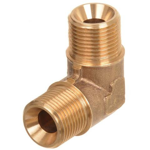 Nagy Nyomású Réz Könyökcső Csatlakozó 3/8" M-M – 350 bar, 155°C