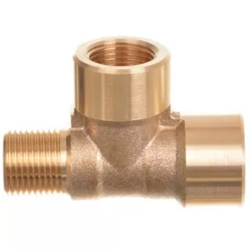 Mosodai T-elosztó Vízhez, 3/8" M-F-F, Sárgaréz