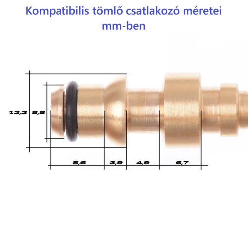 Megerősített sárgaréz betétes mosópisztoly Lavor háztartási gépekhez (225 bar)