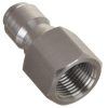 INOX gyorscsatlakozó dugó 3/8" belső menettel magasnyomású mosókhoz