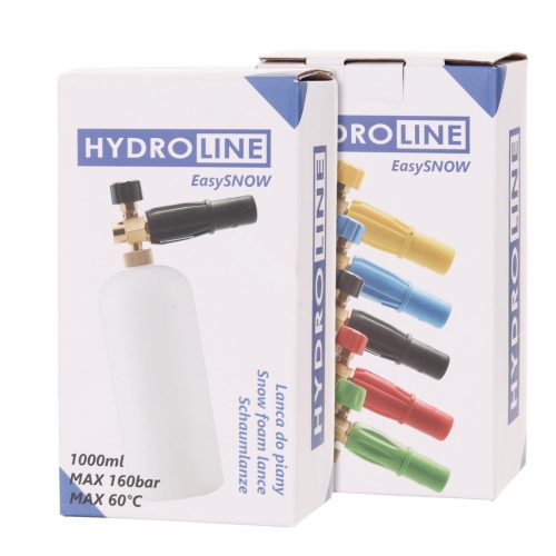 EasySNOW sárgaréz habosító lándzsa magasnyomású mosókhoz - kék (1 literes, 1,25 mm fúvóka, 1/4" belső menet)