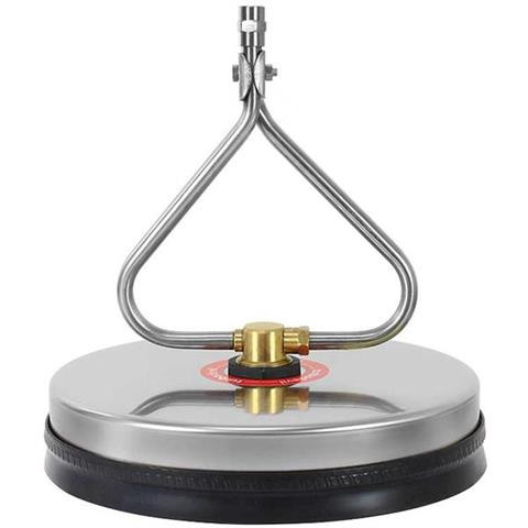 T-RACER 12" Rozsdamentes Acél Tisztítókefe Kockakő és Burkolat Tisztításhoz, 1/4" Belső Menetes Csatlakozással + Két Fúvóka (250 bar, 90°C)