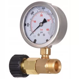   Külső nyomásmérő Karcher K2, K3, K4, K5, K6, K7 HD és HDS magasnyomású mosókhoz, M22 menettel - 400 bar-ig