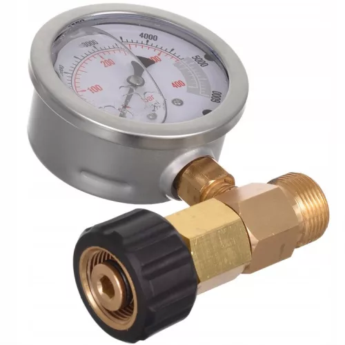 Külső nyomásmérő Karcher K2, K3, K4, K5, K6, K7 HD és HDS magasnyomású mosókhoz, M22 menettel - 400 bar-ig