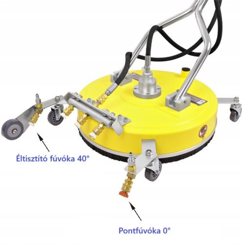 Professzionális 20" T-Racer YELLOW Multi-Térkőmosó fej 4 az 1-ben, 3/8" belső menetes csatlakozóval NILFISK ALTO POSEIDON, NEPTUNE MC MH magasnyomású mosókhoz - Fúvóka mérete: 050