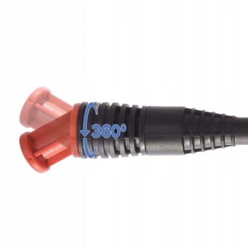 Ferde lándzsa 360°-ban forgatható fúvókával Karcher K2 K3 K4 és K5 magasnyomású mosókhoz - csatlakozó adapterrel (45 cm)