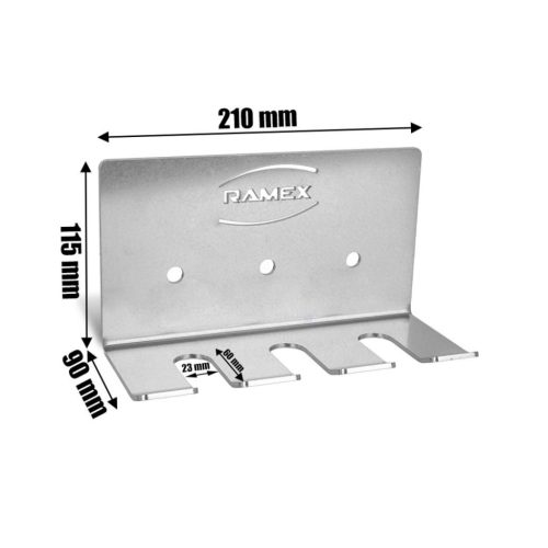 Ramex univerzális tripla tartókonzol magasnyomású pisztolyokhoz és kefékhez - INOX