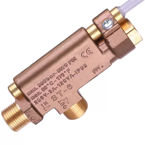 R+M ST-6 Vízáramlás érzékelő (Flow Switch) 3/8" - 310 bar - Függőleges/Vízszintes beépítés