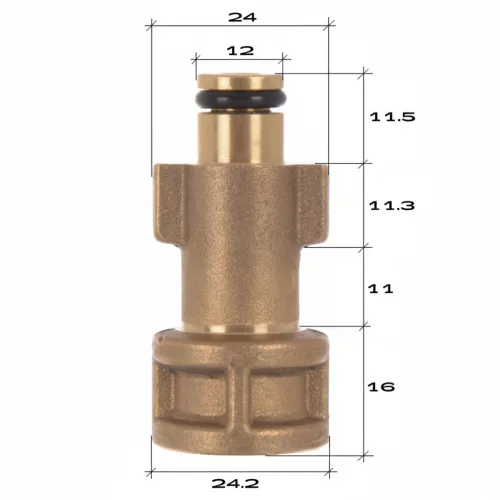Adapter régebbi típusú Bosch magasnyomású mosókhoz, 1/4" menet