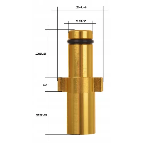 Bajonettes alumínium átalakító adapter 1/4"F Nilfisk Stihl magasnyomású mosókhoz