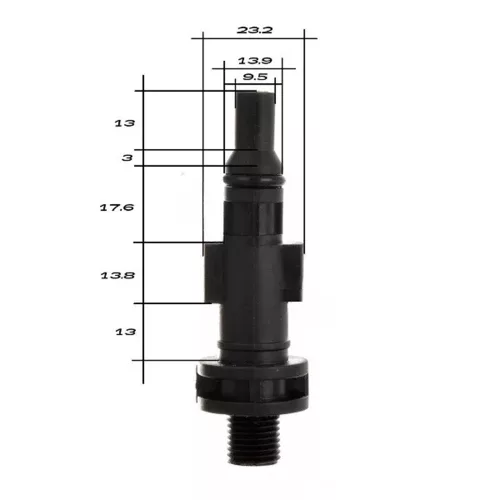 Bajonett Adapter Lavor és Parkside Magasnyomású Mosókhoz, 1/4" Külső Menet