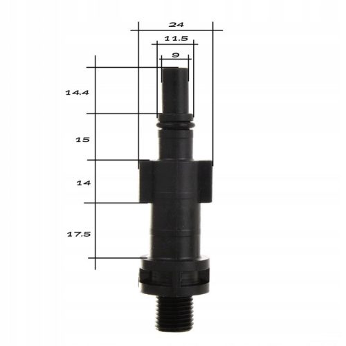 Bajonettes műanyag csatlakozó 1/4"M Black&Decker és Bosch AQT magasnyomású mosókhoz