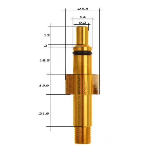 6 mm-es bajonettes alumínium csatlakozó adapter 1/4" külső menetes csatlakozással Black&Decker magasnyomású mosókhoz