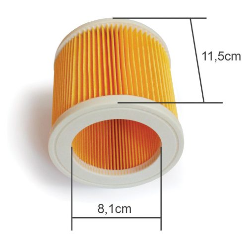 Megerősített légszűrő Karcher NT 27 sorozathoz (6.414-552.0, 2.863-303.0 cikkszámok kiváltására)