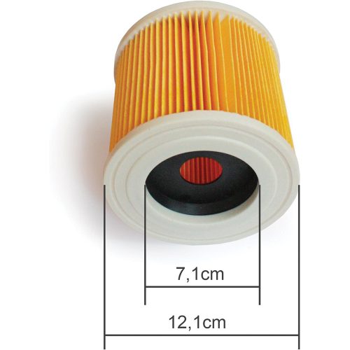 Fém hálóval megerősített légszűrő Karcher WD3, A2004, A2054, WD 3.200, MV3, MV2, WD2 porszívókhoz (6.414-552.0 cikkszám kiváltására)