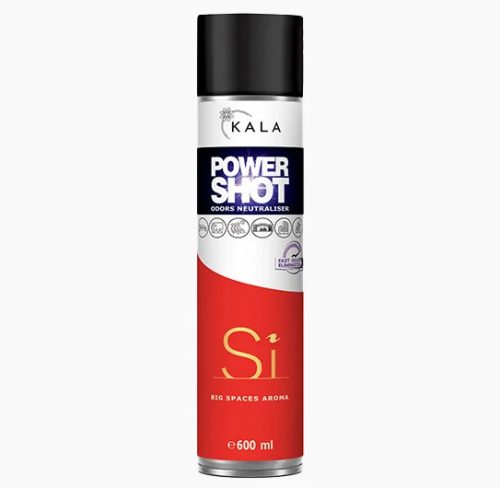 Luxus szagsemlegesítő és légfrissítő spray feketeribizli és frézia illattal Kala Power Shot Si (600 ml) 