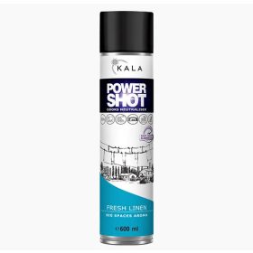   Luxus szagsemlegesítő és légfrissítő spray frissen mosott ruha illattal - Kala Power Shot Fresh Linen (600 ml)
