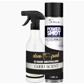  Luxus szagsemlegesítő és légfrissítő spray jázmin és mandula illattal (600 ml)+Légpumpás parfüm illatolaj (500 ml) Kala DUO Pack 