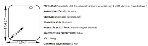 Kala iFRESH 50 aroma diffúzor, bluetoth vezérléssel - fekete színben