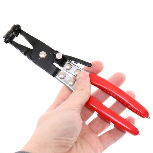 Egyenes tömlőbilincs fogó, forgatható fejekkel, reteszelő mechanizmussal, Technic LT-A1257-1