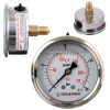 TC Technic glicerines nyomásmérő óra/manométer, 63mm, 1/4" hátsó csatlakozás, 0-16 Bar