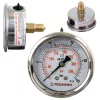 TC Technic glicerines nyomásmérő óra/manométer, 63mm, 1/4" hátsó csatlakozás, 0-25 Bar