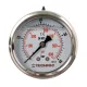 TC Technic glicerines nyomásmérő óra/manométer, 63mm, 1/4" hátsó csatlakozás, 0-40 Bar