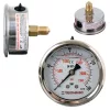 TC Technic glicerines nyomásmérő óra/manométer, 63mm, 1/4" hátsó csatlakozás, 0-160 Bar