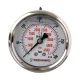 TC Technic glicerines nyomásmérő óra/manométer, 63mm, 1/4" hátsó csatlakozás, 0-300 Bar