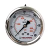 TC Technic glicerines nyomásmérő óra/manométer, 63mm, 1/4" hátsó csatlakozás, 0-600 Bar