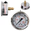 TC Technic glicerines nyomásmérő óra/manométer, 63mm, 1/4" hátsó csatlakozás, 0-600 Bar