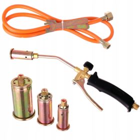   Leégető készülék, gázégő cserzéshez tömlővel, 3 fúvókával tetőfedőknek TC TEchnic UP303