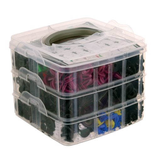 680 darabos autókárpit rögzítő készlet (kárpitkapcsok), 5 darab szerelőszerszámmal, TC Technic BY-GC002