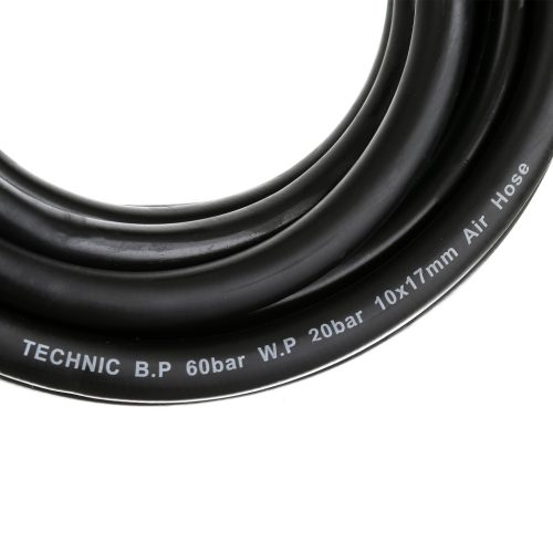 10 méteres pneumatikus gumi tömlő kompresszorokhoz, 10x17 mm, olajálló kivitel 20 Bar