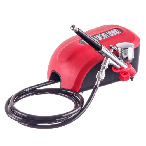 Mini airbrush készlet kompresszorral, festékszóróval és festékekkel TC Technic - C111