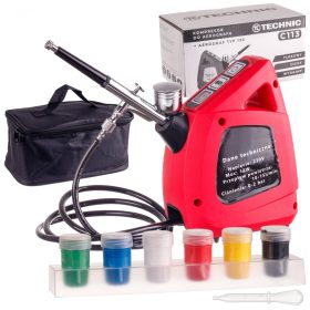   Modellező Kompresszor TC Technic C113 Olajmentes 0,3 mm Precíziós Festékszóró Készlet