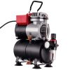 Airbrush kompresszor 3 literes tartállyal EFFICIENT (30-35 l/perc teljesítmény ), reduktorral, szűrővelTC Technic 666B2