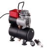 Airbrush kompresszor 3 literes tartállyal EFFICIENT (30-35 l/perc teljesítmény ), reduktorral, szűrővelTC Technic 666B2