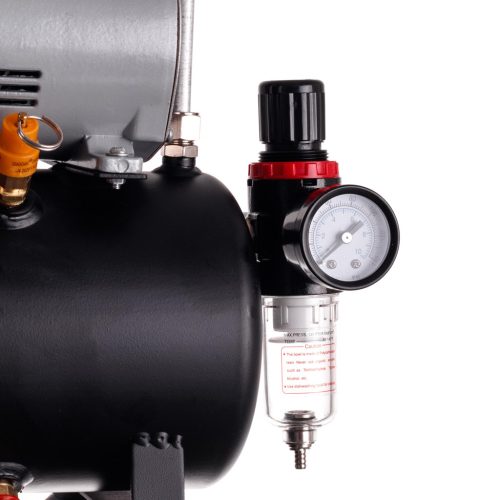 Airbrush kompresszor 3 literes tartállyal EFFICIENT (30-35 l/perc teljesítmény ), reduktorral, szűrővel TC Technic 666B2