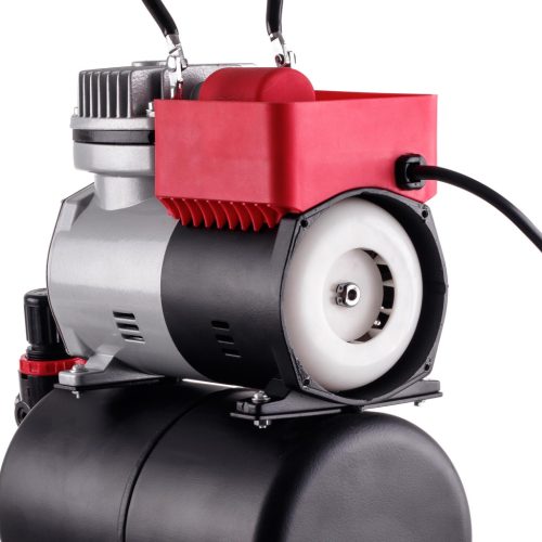 Airbrush kompresszor 3 literes tartállyal EFFICIENT (30-35 l/perc teljesítmény ), reduktorral, szűrővel TC Technic 666B2
