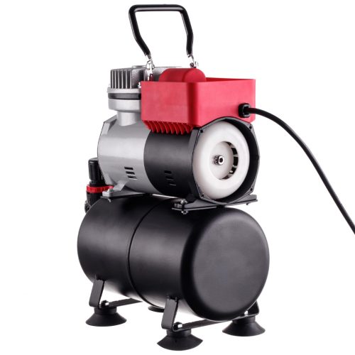 Airbrush kompresszor 3 literes tartállyal EFFICIENT (30-35 l/perc teljesítmény ), reduktorral, szűrővel TC Technic 666B2